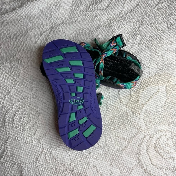 Chaco ZX/1 EcoTread Mint Leaf Green Strappy Sport Sandals J180090 Size 2 - Picture 5 of 5